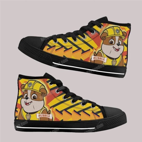 Rubble Paw Patrol Kids High Top Canvas Shoes Rubble Paw Patrol Kids High Top Canvas Shoes