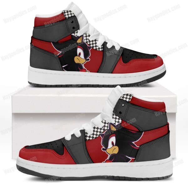 Shadow-Kid Sneaker Boots 1-white Shadow the Hedgehog Custom Made Kids Unisex Sneaker Boots