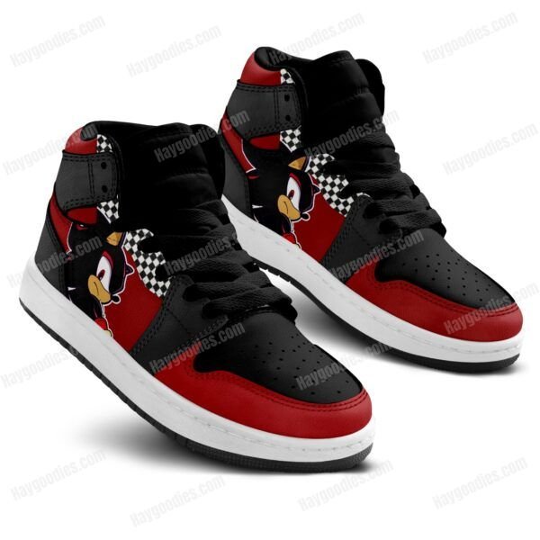 Shadow-Kid Sneaker Boots 2-blk Shadow the Hedgehog Custom Made Kids Unisex Sneaker Boots