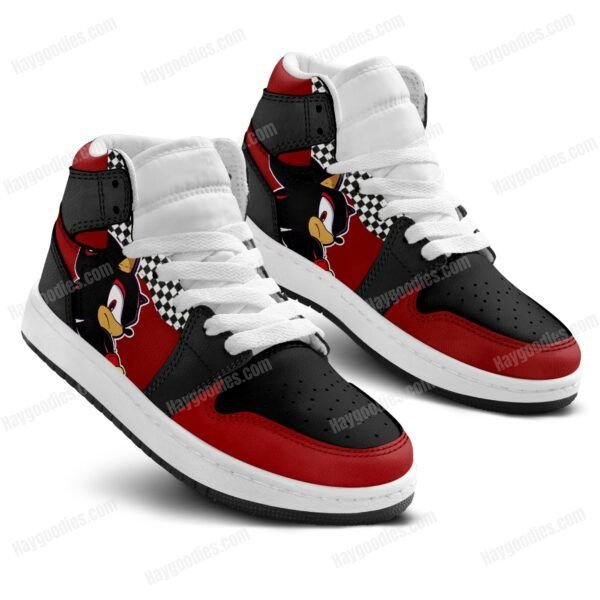 Shadow-Kid Sneaker Boots 2-wht Shadow the Hedgehog Custom Made Kids Unisex Sneaker Boots