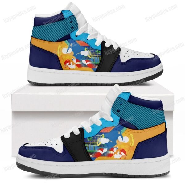 Sonic-Kid Sneaker Boots 1-wht Sonic the Hedgehog - Custom Made Kids Unisex Sneakers