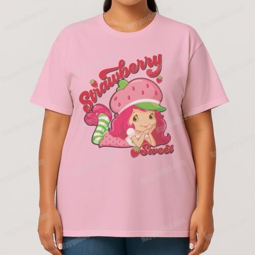 blossommodel Strawberry Shortcake T-Shirt UK | Soft Jersey Tee | Sizes 8-24 | Various Colours