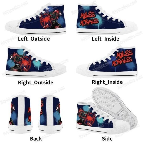 Miles Morales Kids High Top Canvas Shoes-Navy Miles Morales Kids High Top Canvas Shoes-Navy
