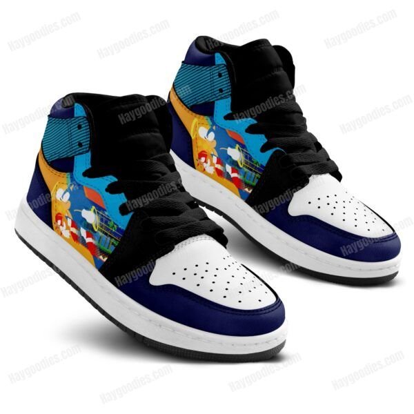 sonic-Kid Sneaker Boots 2-blk Sonic the Hedgehog - Custom Made Kids Unisex Sneakers