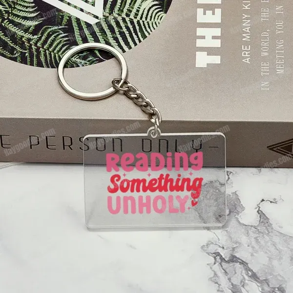 1 Custom Acrylic Rectangle Keychain | Personalised Keyring