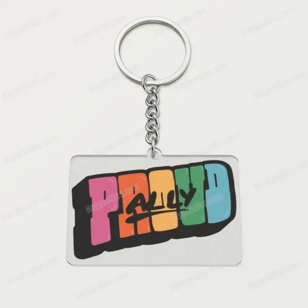 3 Custom Acrylic Rectangle Keychain | Personalised Keyring