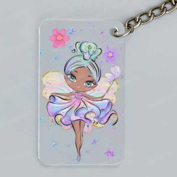 Clear Acrylic Keychain-5_3_0.25CM (3) Custom Acrylic Rectangle Keychain | Personalised Keyring