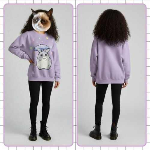 Star Rain Totoro Sweatshirt | Relaxed Fit Drop-Shoulder | XS-6XL | Unisex | Various Colours