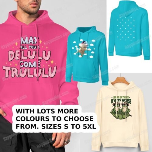 hoodies Customisable Cotton Hoodie – Front & Back Print Options | Sizes S–5XL | Multiple Colours | Free Shipping