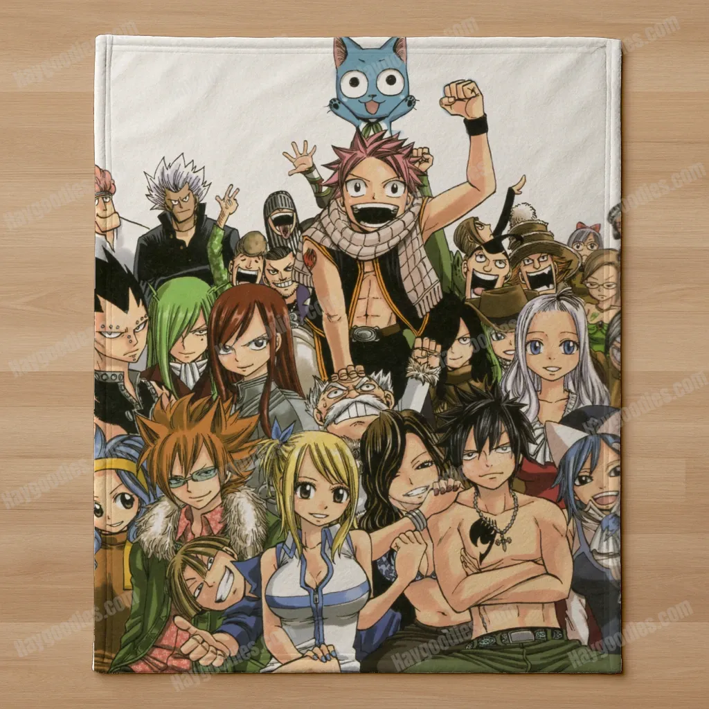blanket-fairytail Fairy Tail Soft Fleece Blankets | Cosy Throws Multiple Sizes