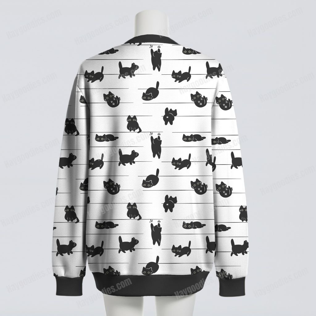 Upside Down Crosses Pattern Knit Cardigan S–7XL