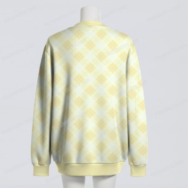 Argyle Diamond Pattern Knit Cardigan S–7XL