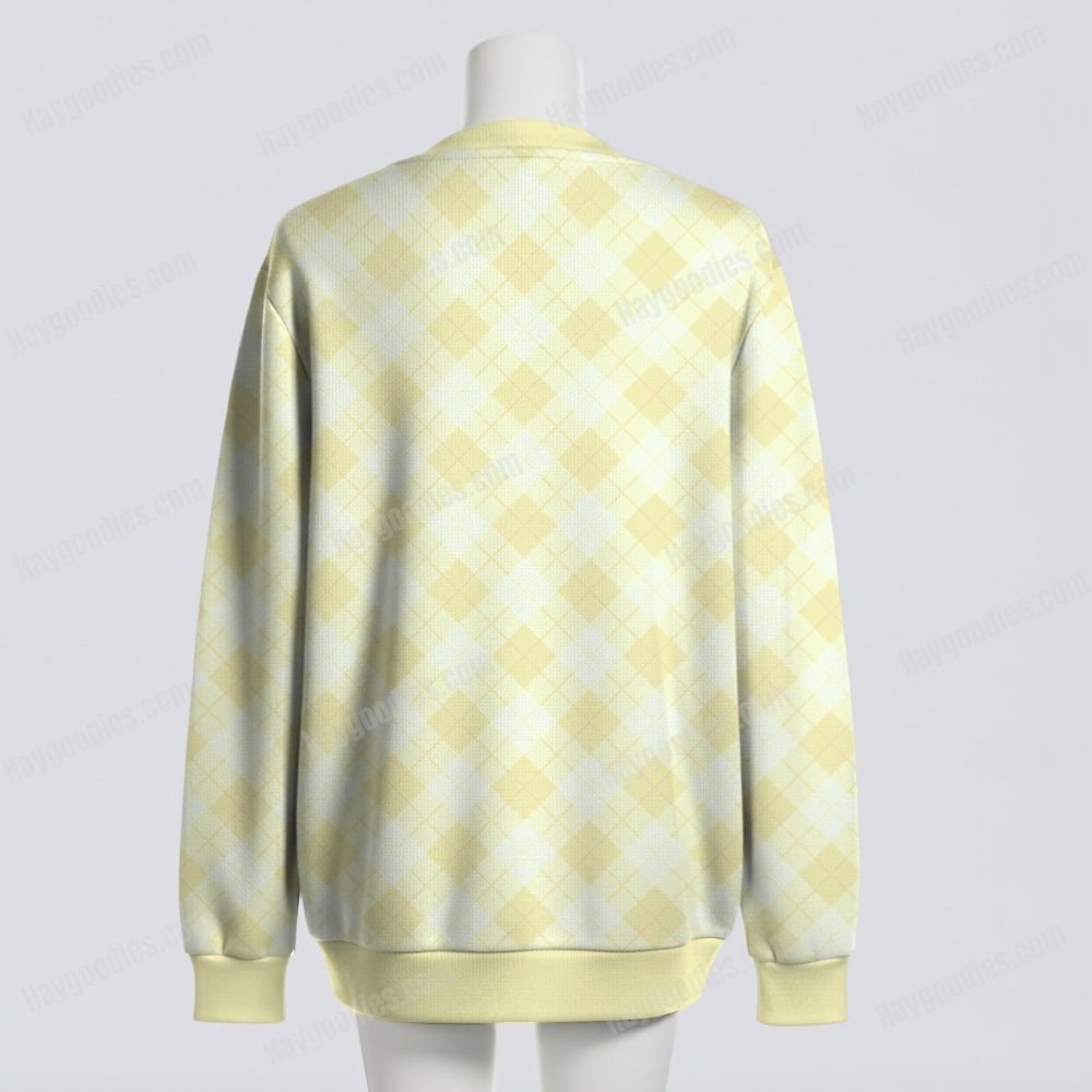 Argyle Diamond Pattern Knit Cardigan S–7XL