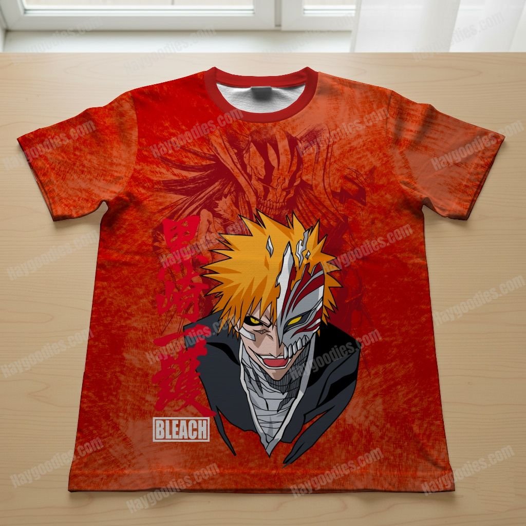 ichigo tee fr Kurosaki Ichigo - Bleach Anime T-Shirt - S to 7XL