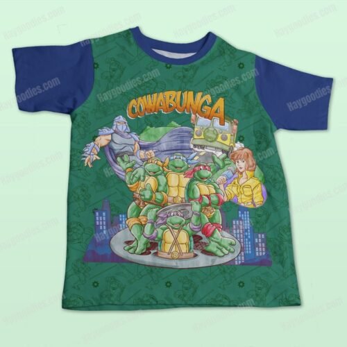 kidstee fr tmnt Teenage Mutant Ninja Turtles Pattern Kids Unisex T-Shirt (Copy)