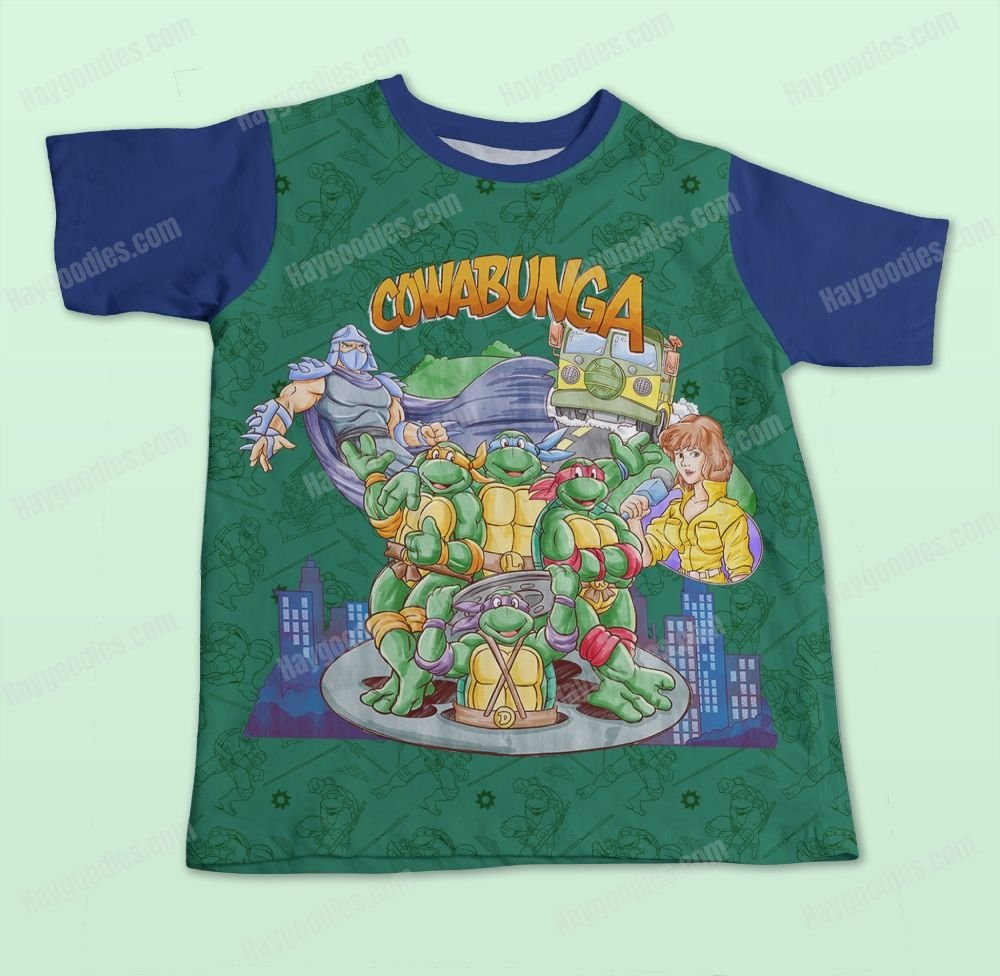 kidstee fr tmnt Teenage Mutant Ninja Turtles Pattern Kids Unisex T-Shirt (Copy)