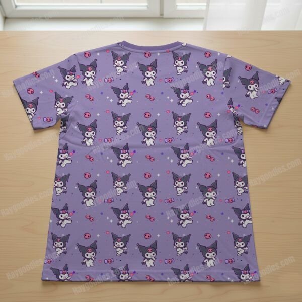 Kawaii Cute Kuromi Pattern T-Shirt-XS to 7XL