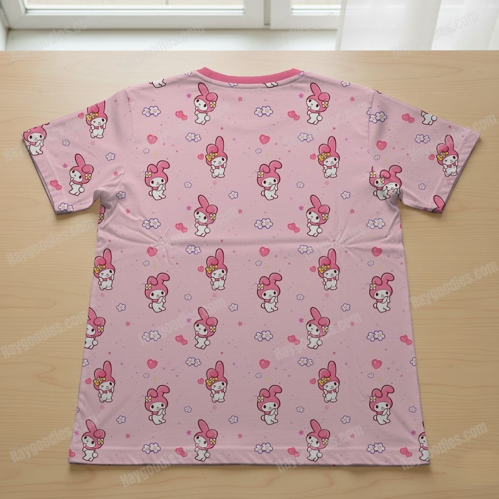 Kawaii Cute My Melody Pattern T-Shirt-XS to 7XL