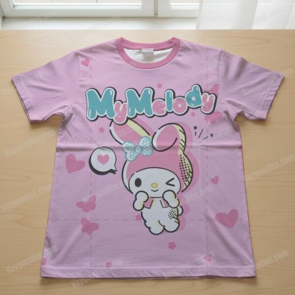 Kawaii Cute My Melody Pink T-Shirt-XS to 7XL