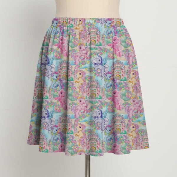 skirt mylittleponyb My Little Pony Pattern Skater Skirt with Pockets – Stretch A-Line Mini (UK 8–26)